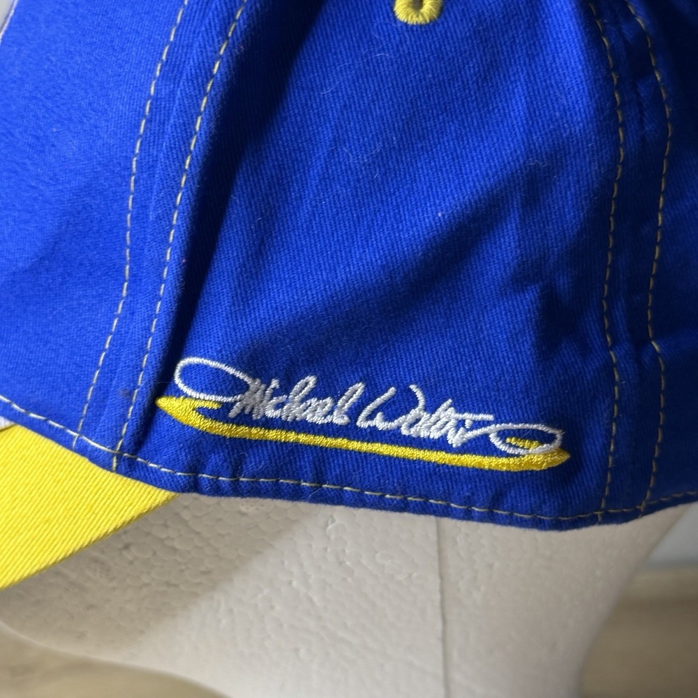 NAPA Racing Michael Waltrip NASCAR Hat Blue‎ Yellow Baseball Cap OSFM - Picture 3 of 8